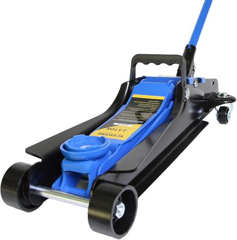 2.5 Ton Car Jack Low Profile Hydraulic Floor Jack, 5500 lbs Capacity, 3.4"-15.2" Lifting Range, Alloy Steel, Black, for Sedans and SUVs in Kuwait