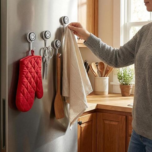 6 PCS Metal Magnetic Hook, 60LBS Heavy Duty with Swivel Swing Magnet Hooks for Cruise Cabins, Hanging, Locker, refrigerator, Office and Kitchen, Outdoor Hooks for Fridge, Storage, Toolbox and Grill in Saudi Arabia