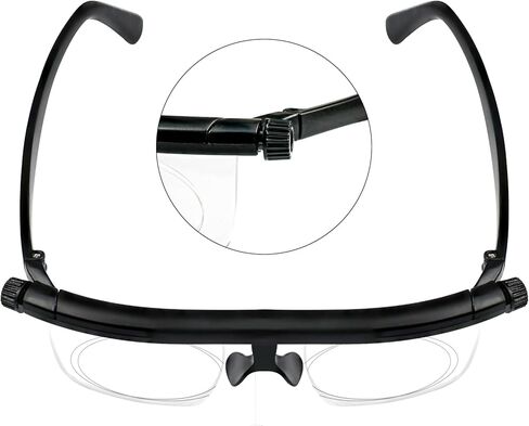 Flex Focal Adjustable Glasses Dial Vision Reading Glasses Zoom Eyeglasses for Men Women One Power Auto Focus 0D to 400D Presbyopic Readers Variable Focus Eyewear Read Distance Near Far Sight in Saudi Arabia
