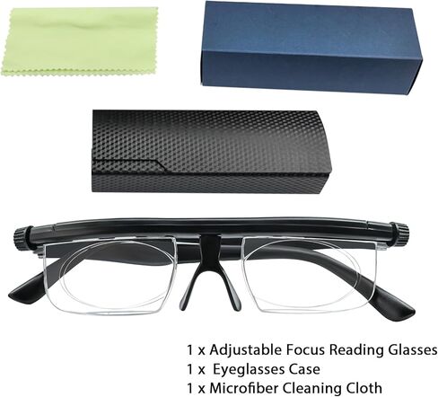 Flex Focal Adjustable Glasses Dial Vision Reading Glasses Zoom Eyeglasses for Men Women One Power Auto Focus 0D to 400D Presbyopic Readers Variable Focus Eyewear Read Distance Near Far Sight in Saudi Arabia