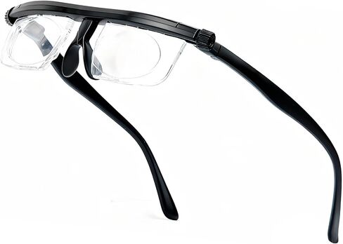 Flex Focal Adjustable Glasses Dial Vision Reading Glasses Zoom Eyeglasses for Men Women One Power Auto Focus 0D to 400D Presbyopic Readers Variable Focus Eyewear Read Distance Near Far Sight in Saudi Arabia