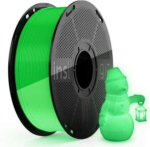 Inslogic Glow in the Dark Filament 1.75mm, 1kg (2.2lbs) Neatly Wound Luminous PLA 3D Printer Filament 1.75mm Dimensional Accuracy +/- 0.02mm, Prints Easily on Most FDM 3D Printers(Green) in Saudi Arabia