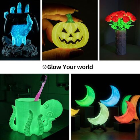 Inslogic Glow in the Dark Filament 1.75mm, 1kg (2.2lbs) Neatly Wound Luminous PLA 3D Printer Filament 1.75mm Dimensional Accuracy +/- 0.02mm, Prints Easily on Most FDM 3D Printers(Green) in Saudi Arabia