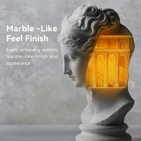 TECBEARS Rapid Marble PLA Filament, PLA 3D Printer Filament for 600mm/s High-Speed Printing, Natural Rock-Like Texture, Fits Most FDM Printers，Marble White in Saudi Arabia