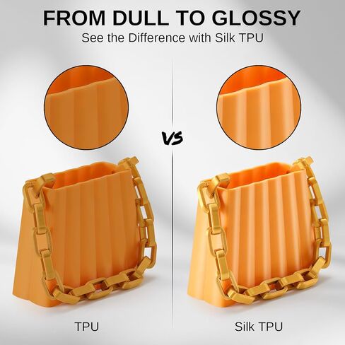 حزمة خيوط SainSmart Silk TPU، خيوط طابعة مرنة 95A TPU ثلاثية الأبعاد، 1.75 مم، دقة الأبعاد +/- 0.03 مم، سطح حريري لامع، حزمة 4 × 250 جم، ذهبي، فضي داكن، أزرق، أحمر in Saudi Arabia