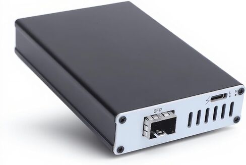 بطاقة شبكة Thunderbolt 3/4 USB4 10G، بطاقة شبكة بمنفذ ألياف SFP بسرعة 10 جيجابت في الثانية، التوصيل والتشغيل لجهاز Mac/لـ Win/Ubuntu، سبائك الألومنيوم لا تتطلب طاقة خارجية (منفذ واحد) (منفذ مزدوج) in Kuwait