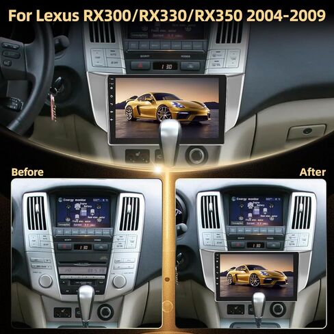 راديو Lexus RX300/RX330/RX350/RX400H 2004-2009 Android 13 - [2+64G] شاشة لمس عالية الدقة 9 بوصة لكزس ستيريو - تشغيل لاسلكي وAndroid Auto، GPS، WiFi، التحكم الصوتي + كاميرا احتياطية AHD + CANBUS in Saudi Arabia