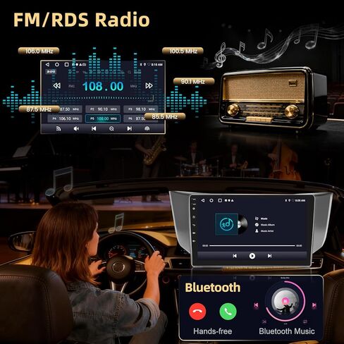 راديو Lexus RX300/RX330/RX350/RX400H 2004-2009 Android 13 - [2+64G] شاشة لمس عالية الدقة 9 بوصة لكزس ستيريو - تشغيل لاسلكي وAndroid Auto، GPS، WiFi، التحكم الصوتي + كاميرا احتياطية AHD + CANBUS in Saudi Arabia