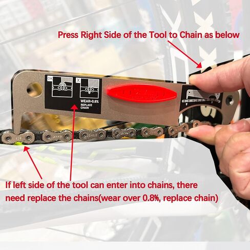 أداة فحص تآكل السلسلة لـ SRAM RED Force AXS GX Eagle Rival PC Models Checking Chains Check، أداة مؤشر تآكل السلسلة العالمية المتوافقة مع سلاسل SRAM 11 12 سرعة، معدن، رمادي in Kuwait