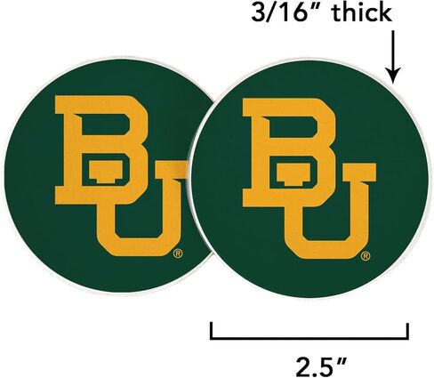 Desert Cactus Baylor University Car Cup Coaster Bears Absorbent Sandstone Car Cup Coasters Set of 2 (Design A) in Saudi Arabia