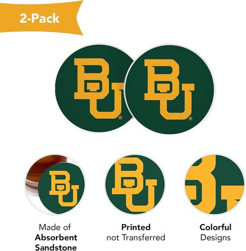 Desert Cactus Baylor University Car Cup Coaster Bears Absorbent Sandstone Car Cup Coasters Set of 2 (Design A) in Saudi Arabia