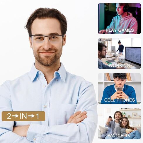 نظارات زرقاء تحجب الضوء الانتقالي، نظارات شمسية ملونة مضادة لإجهاد العين، ألعاب الكمبيوتر، نظارات مانعة للضوء الأزرق، مضادة للوهج، حماية من الأشعة فوق البنفسجية، نظارات تغيير لون الشمس للرجال والنساء in Saudi Arabia