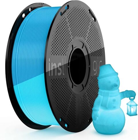 Inslogic Glow in the Dark Filament 1.75mm, 1kg (2.2lbs) Neatly Wound Luminous PLA 3D Printer Filament 1.75mm Dimensional Accuracy +/- 0.02mm, Prints Easily on Most FDM 3D Printers(Green) in Saudi Arabia