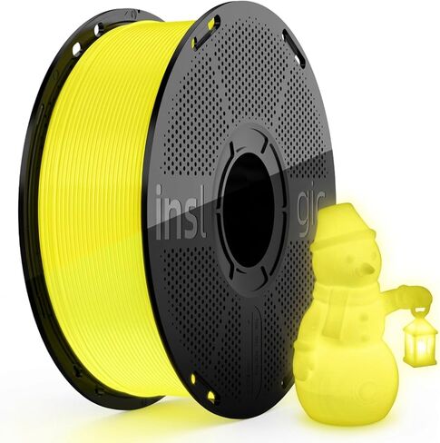 Inslogic Glow in the Dark Filament 1.75mm, 1kg (2.2lbs) Neatly Wound Luminous PLA 3D Printer Filament 1.75mm Dimensional Accuracy +/- 0.02mm, Prints Easily on Most FDM 3D Printers(Green) in Saudi Arabia
