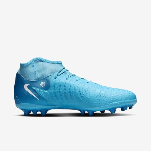 Nike Phantom Luna 2 Academy AG High-Top Soccer Cleats (FJ2585-400, Blue Fury/White) Size 10.5 in Saudi Arabia