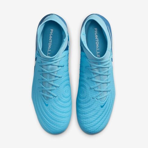 Nike Phantom Luna 2 Academy AG High-Top Soccer Cleats (FJ2585-400, Blue Fury/White) Size 10.5 in Saudi Arabia