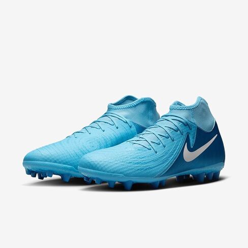 Nike Phantom Luna 2 Academy AG High-Top Soccer Cleats (FJ2585-400, Blue Fury/White) Size 10.5 in Saudi Arabia