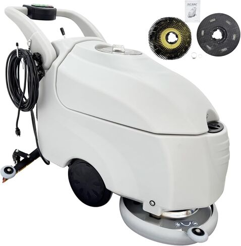 110V Commercial Auto Floor Scrubber Machine - 16.3" (415mm) Brush, 14.3 Gallons Dual Tanks, 1750m²/h Cleaning Rate, Commercial Floor Polisher Cleaning Machine for Tile, Marble, Epoxy in Saudi Arabia