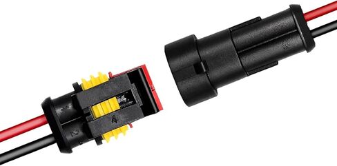 5 PCS 2 PIN Way موصل الأسلاك الكهربائية ، مجموعة مقبس المكونات الكهربائية للذكور والإناث ، 2 WIR in Kuwait
