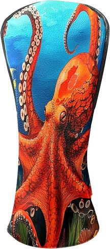 Golf Driver Head Covers Fairway Wood Headcovers, Premium Leather Golf Club Covers with Anti-Scratch Lining 1/3/5 Wood Cover for Golf Clubs for Women Men (Marble Blue) in Saudi Arabia