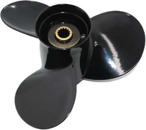 مروحة القارب الخارجية 14 خدد 9.25x11 لمحركات Tohatsu Nissan Mercury 9.9-20 HP، 9.25 x 11 الملعب استبدال 9 1/4x11.5 9.3x11.5 دعامات محرك القارب الألومنيوم، رقم OEM 3BAB64524-1 48-897754A11، RH in Kuwait