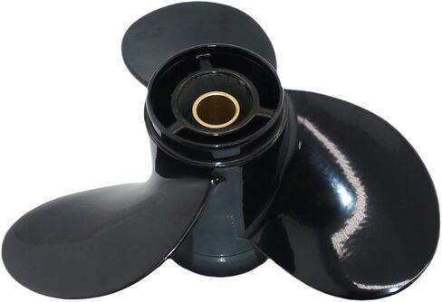 مروحة القارب الخارجية 14 خدد 9.25x11 لمحركات Tohatsu Nissan Mercury 9.9-20 HP، 9.25 x 11 الملعب استبدال 9 1/4x11.5 9.3x11.5 دعامات محرك القارب الألومنيوم، رقم OEM 3BAB64524-1 48-897754A11، RH in Kuwait