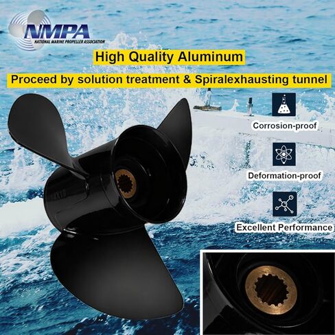 VIF OEM Upgrade 14x23 Aluminum Boat Propeller Compatible for Yamaha 150hp 175hp 200hp 220hp 225hp 250hp 300hp F150 F175 F200 F225 Outboard Engines,15 Tooth,Rh in Kuwait