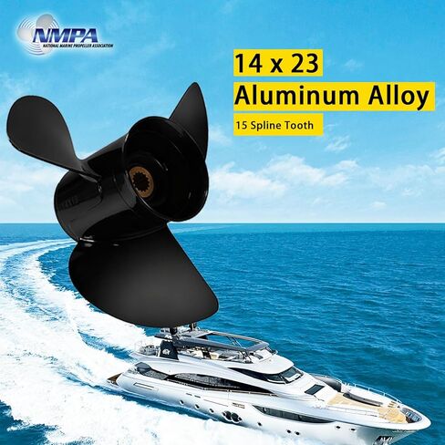 VIF OEM Upgrade 14x23 Aluminum Boat Propeller Compatible for Yamaha 150hp 175hp 200hp 220hp 225hp 250hp 300hp F150 F175 F200 F225 Outboard Engines,15 Tooth,Rh in Kuwait