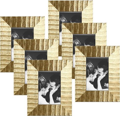 ArtbyHannah 8x10 Inch Gold Picture Frames, Ornate Vintage Golden Photo Frames with Real Glass Cover for Tabletop Display or Wall Mount (2 Pack) in Saudi Arabia