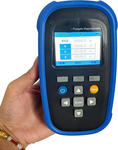 مقياس مغناطيسي ثلاثي المحاور لبوابة التدفق المغناطيسية السطحية الضعيفة لاختبار المجال المغناطيسي مقياس تسلا مقياس غاوس مع مستشعر بوابة التدفق ثلاثي المحاور الفئة 1 المدى من 0 إلى 100μT الدقة 10nT واجهة USB μT mG وحدة التبديل in Kuwait