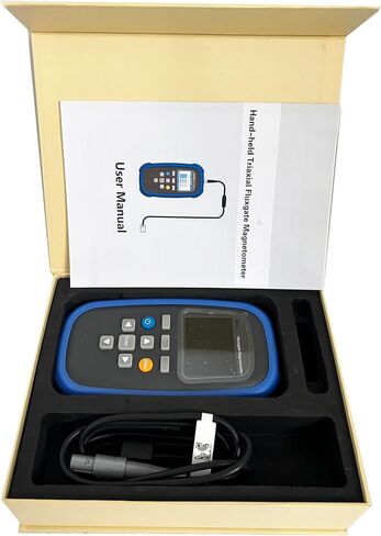 مقياس مغناطيسي ثلاثي المحاور لبوابة التدفق المغناطيسية السطحية الضعيفة لاختبار المجال المغناطيسي مقياس تسلا مقياس غاوس مع مستشعر بوابة التدفق ثلاثي المحاور الفئة 1 المدى من 0 إلى 100μT الدقة 10nT واجهة USB μT mG وحدة التبديل in Kuwait