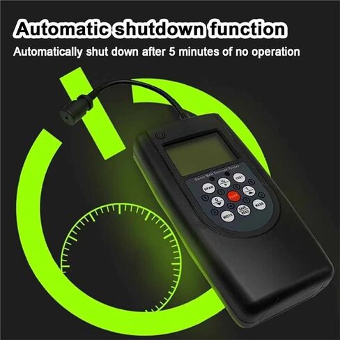 جهاز قياس شد الحزام الصوتي، مقياس شد الحزام الصوتي، مع شاشة LCD بإضاءة خلفية، نطاق التردد 10 هرتز - 680 هرتز، مسبار اتجاه قابل للتعديل، اكتشاف سريع، لأحزمة V متعددة الأضلاع in Kuwait