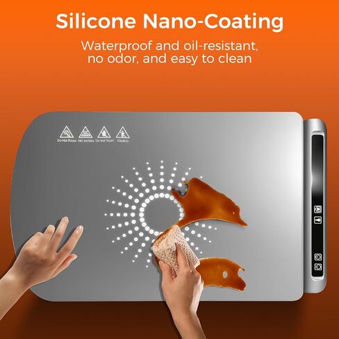 بساط تدفئة للطعام، صينية تدفئة كهربائية مع 5 مستويات لدرجة الحرارة ومؤقت قابل للتعديل، بساط تدفئة الطعام يسخن بسرعة، جهاز تدفئة الطعام قابل للطي لبوفيه الحفلات، هدايا تدفئة المنزل in Kuwait