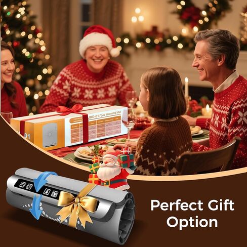 بساط تدفئة للطعام، صينية تدفئة كهربائية مع 5 مستويات لدرجة الحرارة ومؤقت قابل للتعديل، بساط تدفئة الطعام يسخن بسرعة، جهاز تدفئة الطعام قابل للطي لبوفيه الحفلات، هدايا تدفئة المنزل in Kuwait