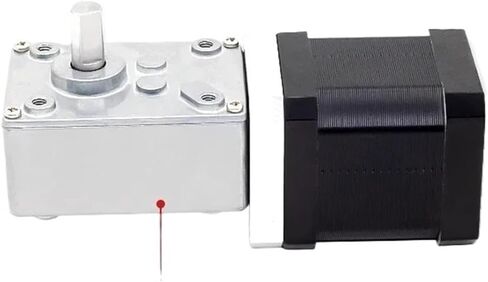 Worm Gear Reducer High Torque Single/Double/Hole Output Shaft Nema17 Geared Stepper Motor with Gearbox(34 * 42mm Nema17,Ratio 100) in Saudi Arabia