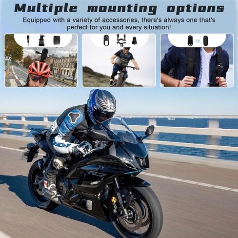 كاميرا الجسم المصغرة HD 1080P كاميرا الحركة بالإبهام، كاميرا الجسم القابلة للارتداء مع بطاقة 64 جيجابايت للرؤية الليلية 0.9 بوصة عرض قلادة مغناطيسية، كاميرا POV كاميرا جيب صغيرة كاميرا رياضية محمولة للحيوانات الأليفة مدونات الفيديو لركوب الدراجات in Kuwait