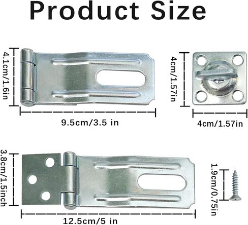 مزلاج أمان دوار مقاس 3-1/2 بوصة، قفل مزلاج بمشبك للباب مع مقبض ملتوي للسياج والبوابة والكابينة، 8 عبوات in Kuwait