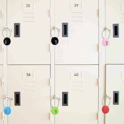 5 عبوات من قفل صغير، أقفال أمتعة مكونة من 3 أرقام، قفل كابل بدون مفتاح مقاوم للماء وقابل لإعادة الضبط للمدرسة وصالة الألعاب الرياضية وحقيبة السفر وحقيبة الظهر، متعدد الألوان in Saudi Arabia