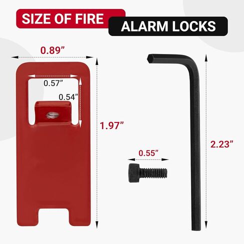 ELOCK-FA E-Series Fire Alarm Circuit Breaker Lockout Kit, 2 Sets Fire Alarm Lock Prevents Accidental Shutdown with 8-32 Hex Key & Warning Labels, Red​ in Saudi Arabia