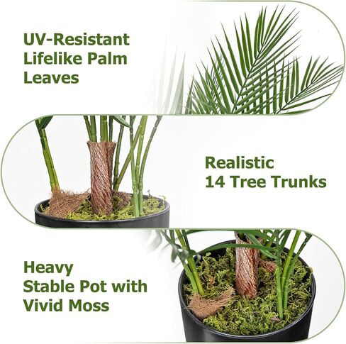2 Pack Artificial Ficus Tree 4ft Silk Fake Ficus Leaves Plant 120cm Potted Faux Ficus Tree with Decorative Moss Dual Trunks Indoor Outdoor Big Fake Plants with Pot for Home Garden Office Livingroom in Saudi Arabia