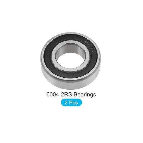 محامل كروية ذات أخدود عميق من METALLIXITY (6004-2RS، 20 مم × 42 مم × 12 مم) قطعتان، محامل صناعية مزدوجة الغلق من الفولاذ الكروم - للمحرك الصناعي الصغير in Kuwait