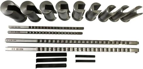 Keyway Broach Kit 18 قطعة متري Keyway Broach مجموعة 4/5/6/8 مللي متر الدبابيس 12-28 قطع الطرح in Saudi Arabia