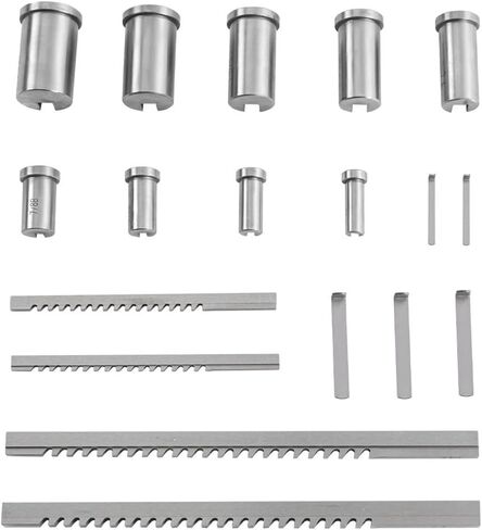 Keyway Broach Kit Keyway Broach Set,18Pcs Broach Set HSS Tool Metalworking Cut Tool Broaching Cuttering Bushing Shim Set in Saudi Arabia