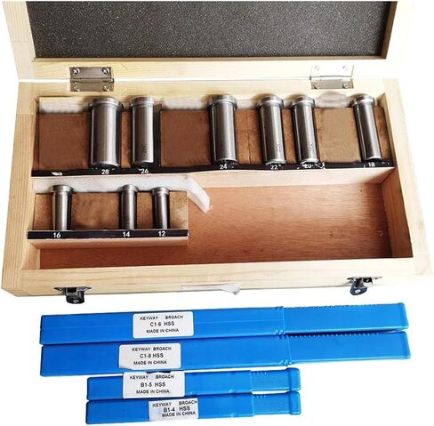 Keyway Broach Kit 18 قطعة HSS متري مجموعة 4 مللي متر 5 مللي متر 6 مللي متر 8 مللي متر الدبابيس 12-28 قطع التطرق البطانات Keyway أداة CNC عدة in Saudi Arabia