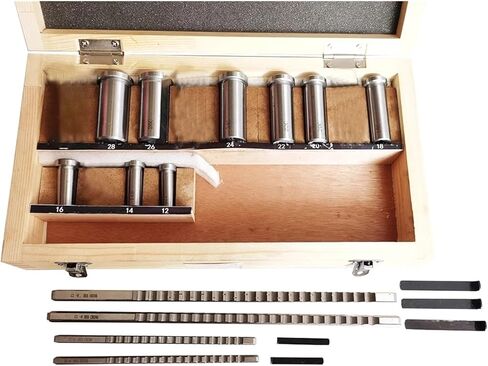 Keyway Broach Kit 18 قطعة HSS متري مجموعة 4 مللي متر 5 مللي متر 6 مللي متر 8 مللي متر الدبابيس 12-28 قطع التطرق البطانات Keyway أداة CNC عدة in Saudi Arabia
