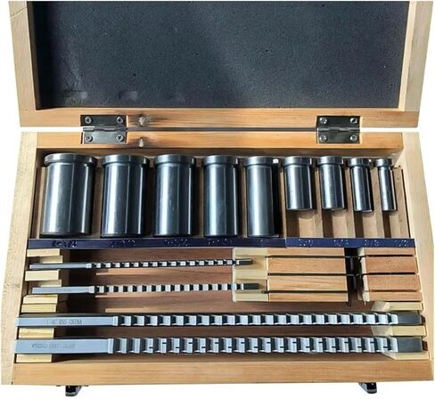 Keyway Broach Kit 18pcs Metric Keyway Broach Set 4/5/6/8mm Broaches 12-28 Cutting Broach in Saudi Arabia
