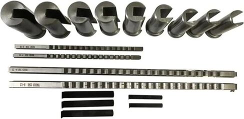 Keyway Broach Kit 18pcs Metric Keyway Broach Set 4/5/6/8mm Broaches 12-28 Cutting Broach in Saudi Arabia