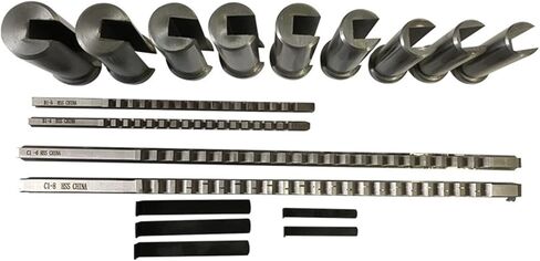 Keyway Broach Kit 18pc HSS Metric Keyway Broach Cuttering B C Push Type + 5pc Shim Cutting Tool Metalworking in Saudi Arabia
