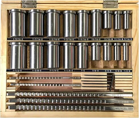 مجموعة Keyway Broach، 30 قطعة من مجموعة Keyway Broach، مقاس بوصة 5 قطع من الدبابيس 1/2in-1-1/2in 18 قطعة البطانات و7 قطع حشوات HSS Keyway Tool in Saudi Arabia