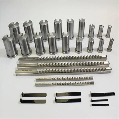 مجموعة Keyway Broach، 30 قطعة من مجموعة Keyway Broach، مقاس بوصة 5 قطع من الدبابيس 1/2in-1-1/2in 18 قطعة البطانات و7 قطع حشوات HSS Keyway Tool in Saudi Arabia